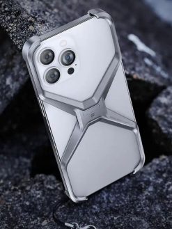 Ultra Thin Aluminium Alloy X Shaped Metal Case for Apple Iphone 13/14/15 Edge Zapvi