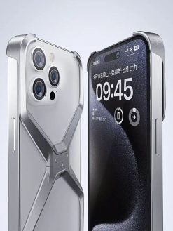 Ultra Thin Aluminium Alloy X Shaped Metal Case for Apple Iphone 13/14/15 Edge Zapvi