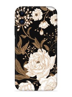 Peonies Roses Floral Embossed Soft Silicone Case for Apple Iphone 11