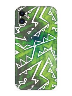 Green Graffiti Seamless Embossed Soft Silicone Case for Apple Iphone 11