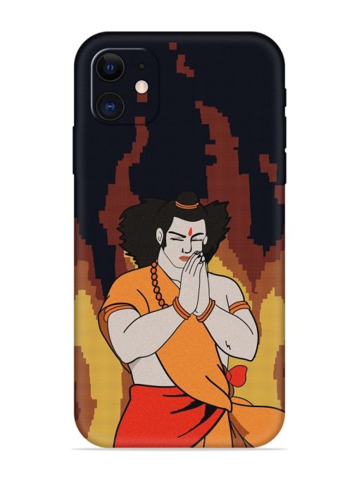 Shree Ram Vector Embossed Soft Silicone Case for Apple Iphone 11