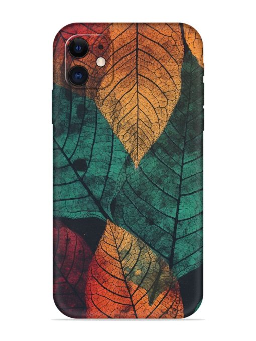 Leaves Artwork Embossed Soft Silicone Case for Apple Iphone 11