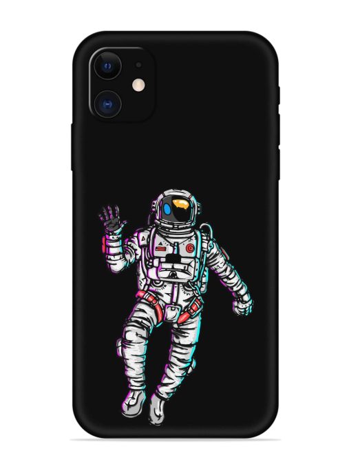 Spaceman Embossed Soft Silicone Case for Apple Iphone 11