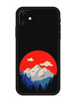 Mountain Abstract Embossed Soft Silicone Case for Apple Iphone 11