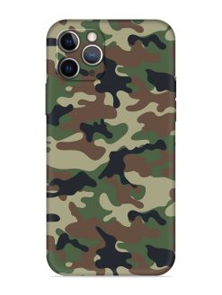 Army Military Camouflage Dark Green Embossed Soft Silicone Case for Apple Iphone 11 Pro