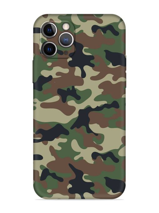 Army Military Camouflage Dark Green Embossed Soft Silicone Case for Apple Iphone 11 Pro Edge Zapvi