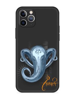 Illustration Lord Ganpati Embossed Soft Silicone Case for Apple Iphone 11 Pro