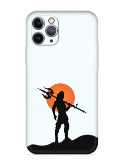 Lord Mahadev Trendy Embossed Soft Silicone Case for Apple Iphone 11 Pro