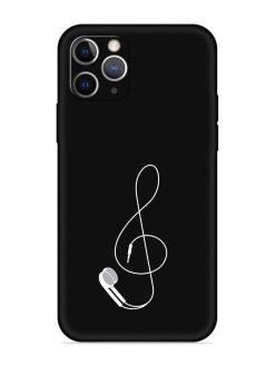 Music Earphone Vector Embossed Soft Silicone Case for Apple Iphone 11 Pro