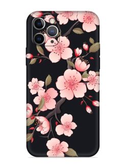 Cherry Blossom Embossed Soft Silicone Case for Apple Iphone 11 Pro