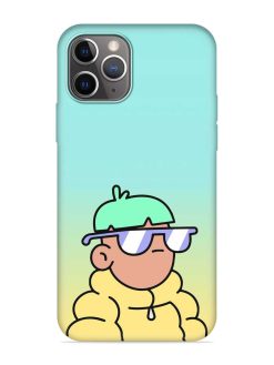 Doodles Cool Character Embossed Soft Silicone Case for Apple Iphone 11 Pro Max
