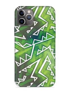 Green Graffiti Seamless Embossed Soft Silicone Case for Apple Iphone 11 Pro Max