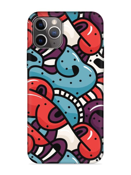 Seamless Backdrop Colorful Embossed Soft Silicone Case for Apple Iphone 11 Pro Max Edge Zapvi