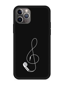 Music Earphone Vector Embossed Soft Silicone Case for Apple Iphone 11 Pro Max