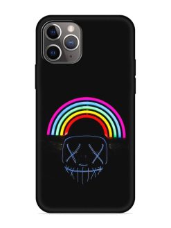 Mask Rainbow Embossed Soft Silicone Case for Apple Iphone 11 Pro Max