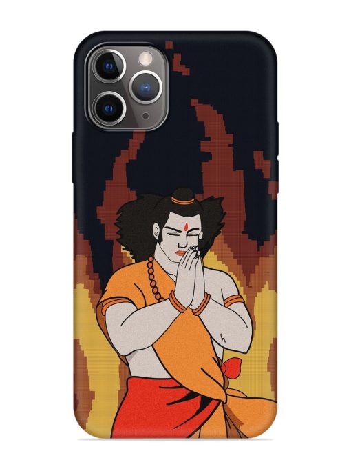 Shree Ram Vector Embossed Soft Silicone Case for Apple Iphone 11 Pro Max