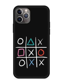 Super Neon Tic-Tac-Toe Embossed Soft Silicone Case for Apple Iphone 11 Pro Max