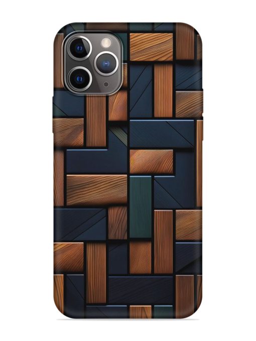 Wooden Background Cubes Embossed Soft Silicone Case for Apple Iphone 11 Pro Max Edge Zapvi