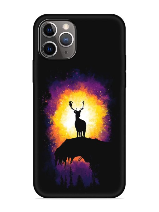 Elk Animal Art Embossed Soft Silicone Case for Apple Iphone 11 Pro Max