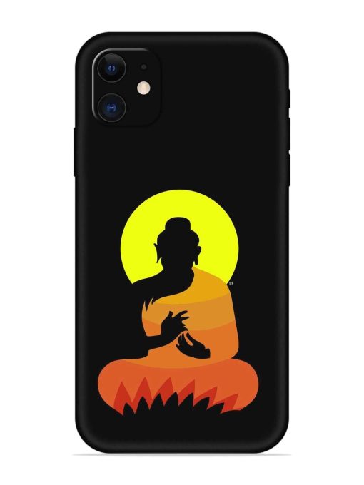 Buddha Art Black Embossed Soft Silicone Case for Apple Iphone 12 Edge Zapvi