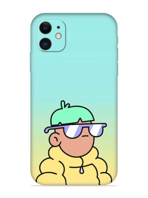 Doodles Cool Character Embossed Soft Silicone Case for Apple Iphone 12