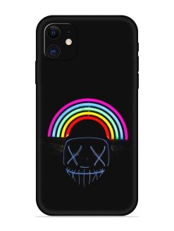 Mask Rainbow Embossed Soft Silicone Case for Apple Iphone 12