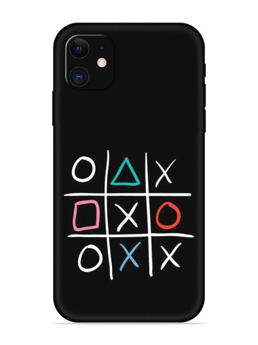 Super Neon Tic-Tac-Toe Embossed Soft Silicone Case for Apple Iphone 12