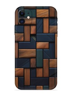 Wooden Background Cubes Embossed Soft Silicone Case for Apple Iphone 12