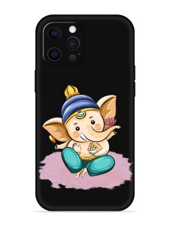 Bal Ganesh Vector Art Embossed Soft Silicone Case for Apple Iphone 12 Pro