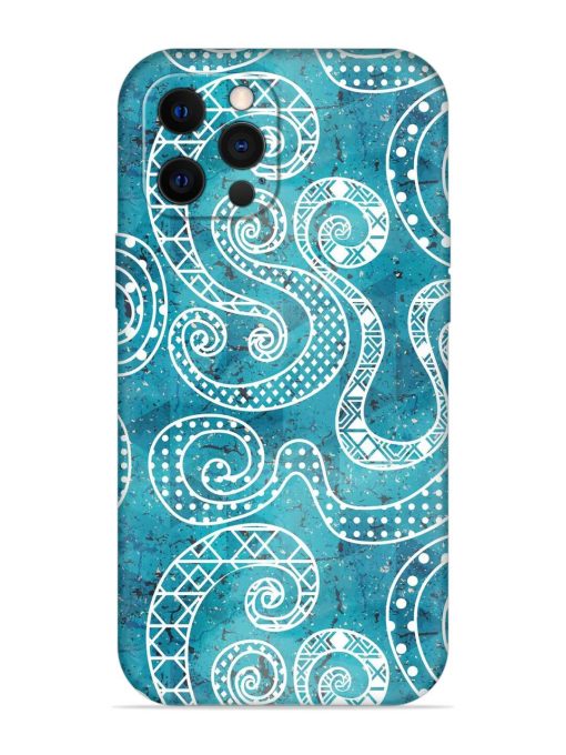 Vintage Curved Seamless Embossed Soft Silicone Case for Apple Iphone 12 Pro Edge Zapvi