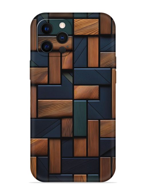 Wooden Background Cubes Embossed Soft Silicone Case for Apple Iphone 12 Pro Edge Zapvi