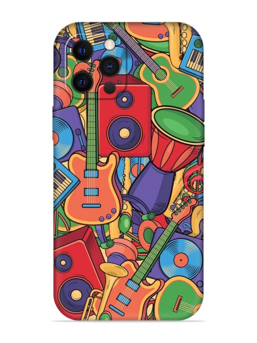 Colorful Music Art Embossed Soft Silicone Case for Apple Iphone 12 Pro