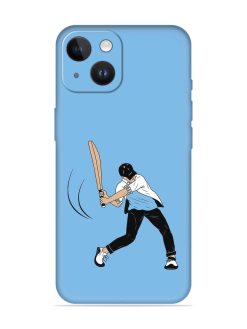 Cricket Gully Boy Embossed Soft Silicone Case for Apple Iphone 14