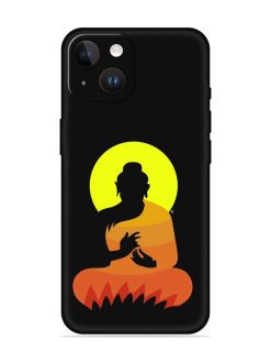Buddha Art Black Embossed Soft Silicone Case for Apple Iphone 14