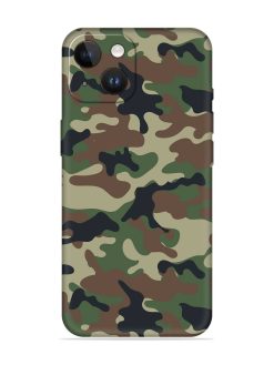 Army Military Camouflage Dark Green Embossed Soft Silicone Case for Apple Iphone 14
