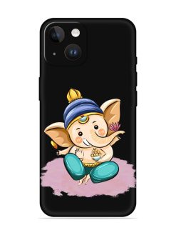 Bal Ganesh Vector Art Embossed Soft Silicone Case for Apple Iphone 14