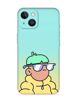 Doodles Cool Character Embossed Soft Silicone Case for Apple Iphone 14