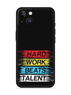 Hard Work Beats Embossed Soft Silicone Case for Apple Iphone 14