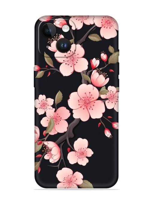 Cherry Blossom Embossed Soft Silicone Case for Apple Iphone 14