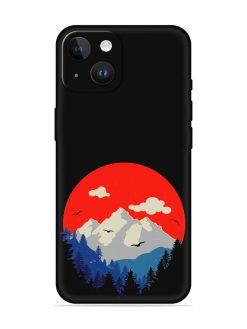 Mountain Abstract Embossed Soft Silicone Case for Apple Iphone 14