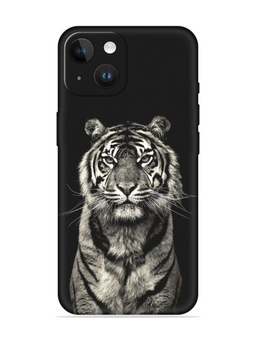 Tiger Art Embossed Soft Silicone Case for Apple Iphone 14