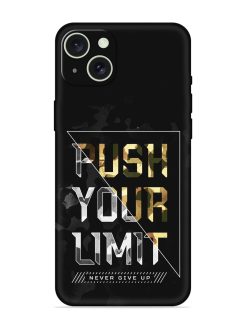Push Your Limits Embossed Soft Silicone Case for Apple Iphone 15 Plus