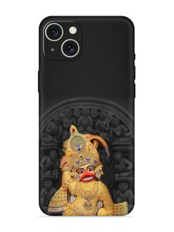Indian Gold Hanuman Embossed Soft Silicone Case for Apple Iphone 15 Plus