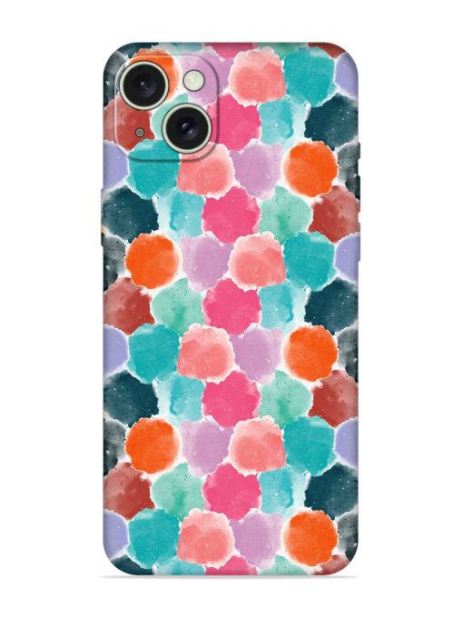 Colorful Seamless Pattern Embossed Soft Silicone Case for Apple Iphone 15 Plus