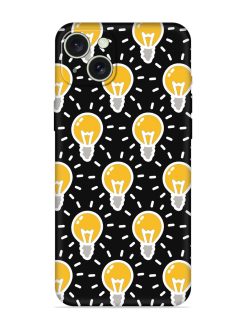 Light Bulb Seamless Embossed Soft Silicone Case for Apple Iphone 15 Plus