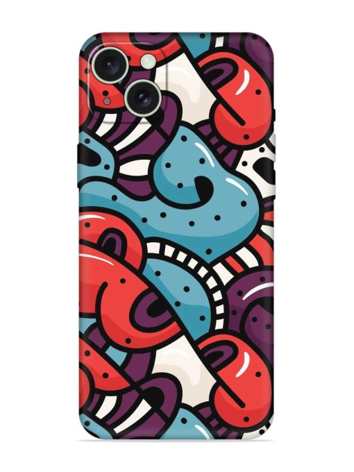 Seamless Backdrop Colorful Embossed Soft Silicone Case for Apple Iphone 15 Plus Edge Zapvi