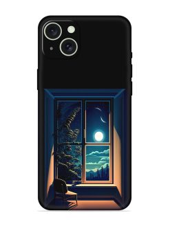 Night View At Window Embossed Soft Silicone Case for Apple Iphone 15 Plus