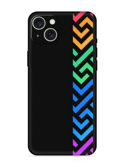 Colorshape Stripes Embossed Soft Silicone Case for Apple Iphone 15 Plus