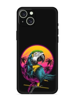 Rad Parrot Embossed Soft Silicone Case for Apple Iphone 15 Plus