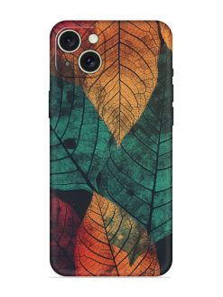 Leaves Artwork Embossed Soft Silicone Case for Apple Iphone 15 Plus